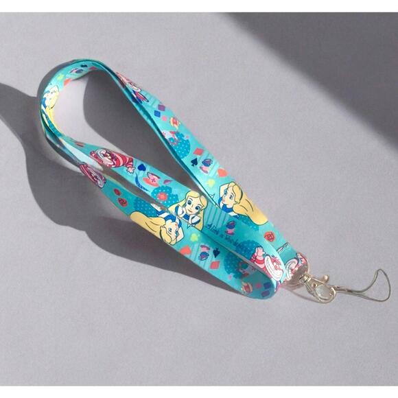 Other - Disney Alice Wonderland Lanyard, 17” Cheshire Cat Keychain ID Badge Card